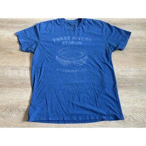 Steel City Three Rivers Stadium Pittsburgh Steelers Shirt Adult Large Blue